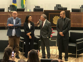 Desembargadores Arquilau Melo, Francisco Djalma e Roberto Barros e Juíza Federal Carolynne Souza ...