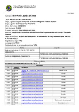 0600762-04.2018.6.01.0000 - SARGENTO RAIANE