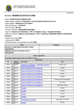 0600689-32.2018.6.01.0000 - RAIMUNDO NONATO CELESTINO DA SILVA