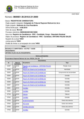 0600651-20.2018.6.01.0000 - ANTONIA ROJAS SALES (