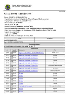 0600703-16.2018.6.01.0000 - ELDO PONTES HALL