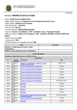 0600682-40.2018.6.01.0000 - MANOEL VALDIR TEIXEIRA DE SOUZA