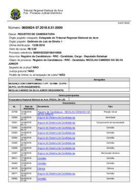 0600624-37.2018.6.01.0000 - NICOLAU CANDIDO DA SILVA JUNIOR