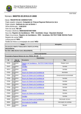 0600722-22.2018.6.01.0000 - RUYTER TOME ROCHA FILHO